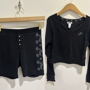 Victoria's Secret PINK Black Two Piece Set